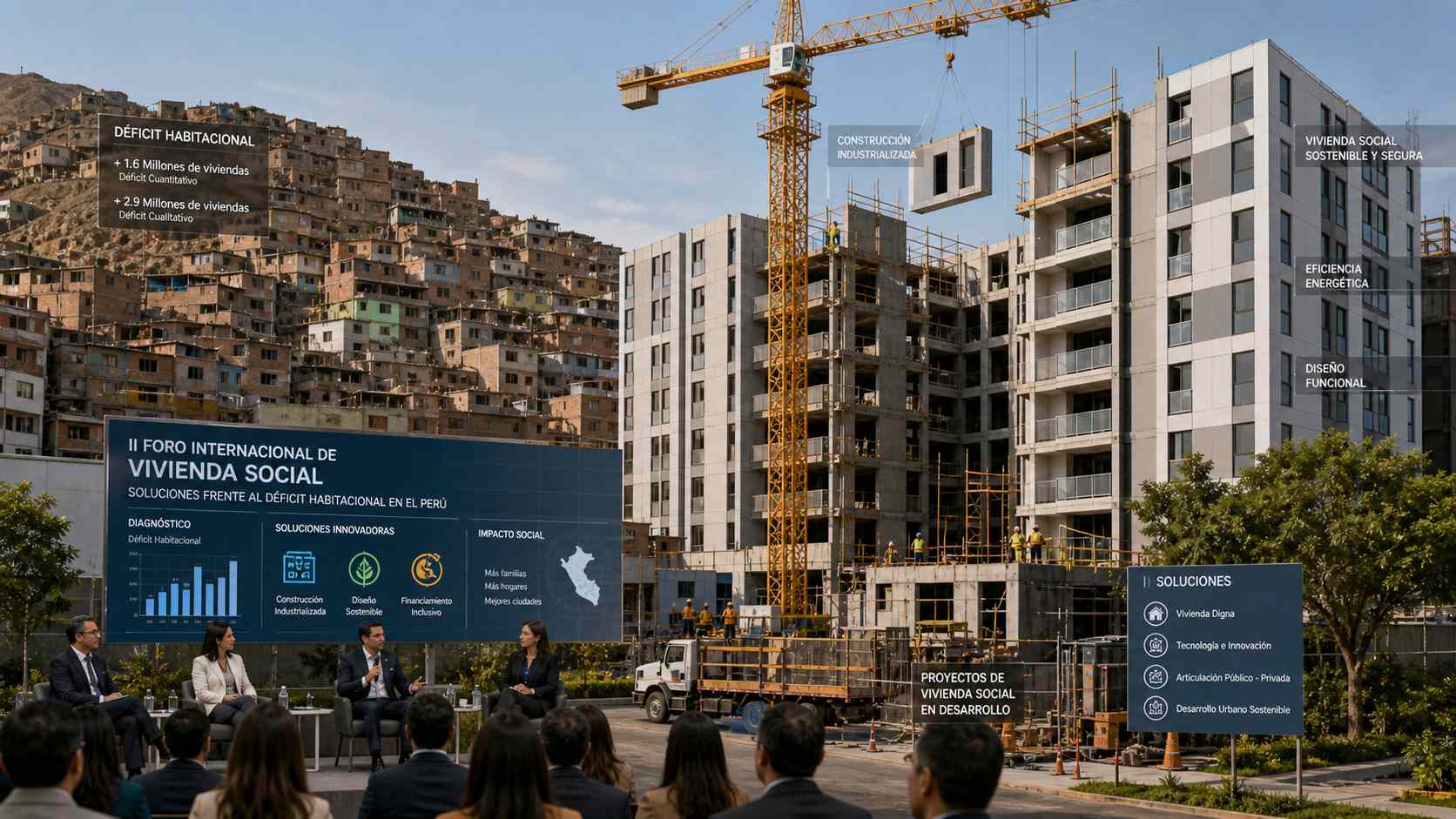 EXPOCONSTRUCTIVO: II Foro Internacional de Vivienda Social abordará soluciones frente al déficit habitacional en el Perú