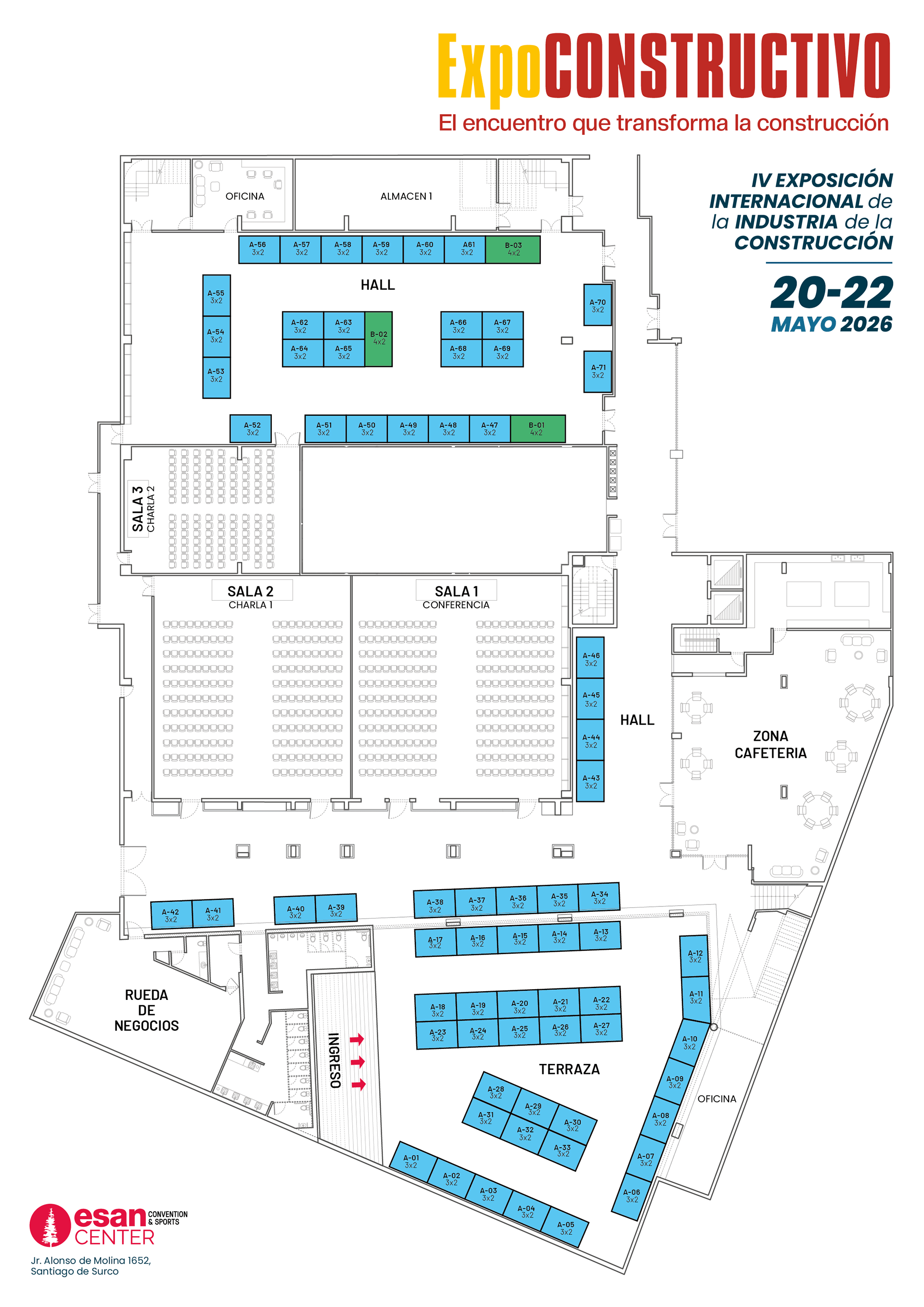 Plano Ferial EXPOCONSTRUCTIVO 2026
