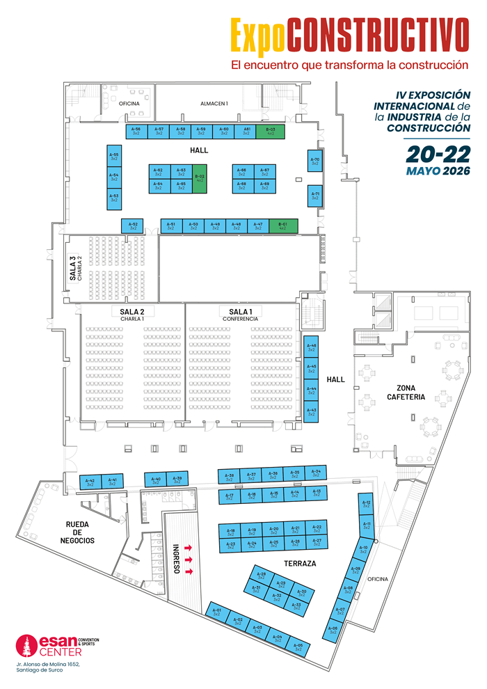 Plano Ferial EXPOCONSTRUCTIVO 2026