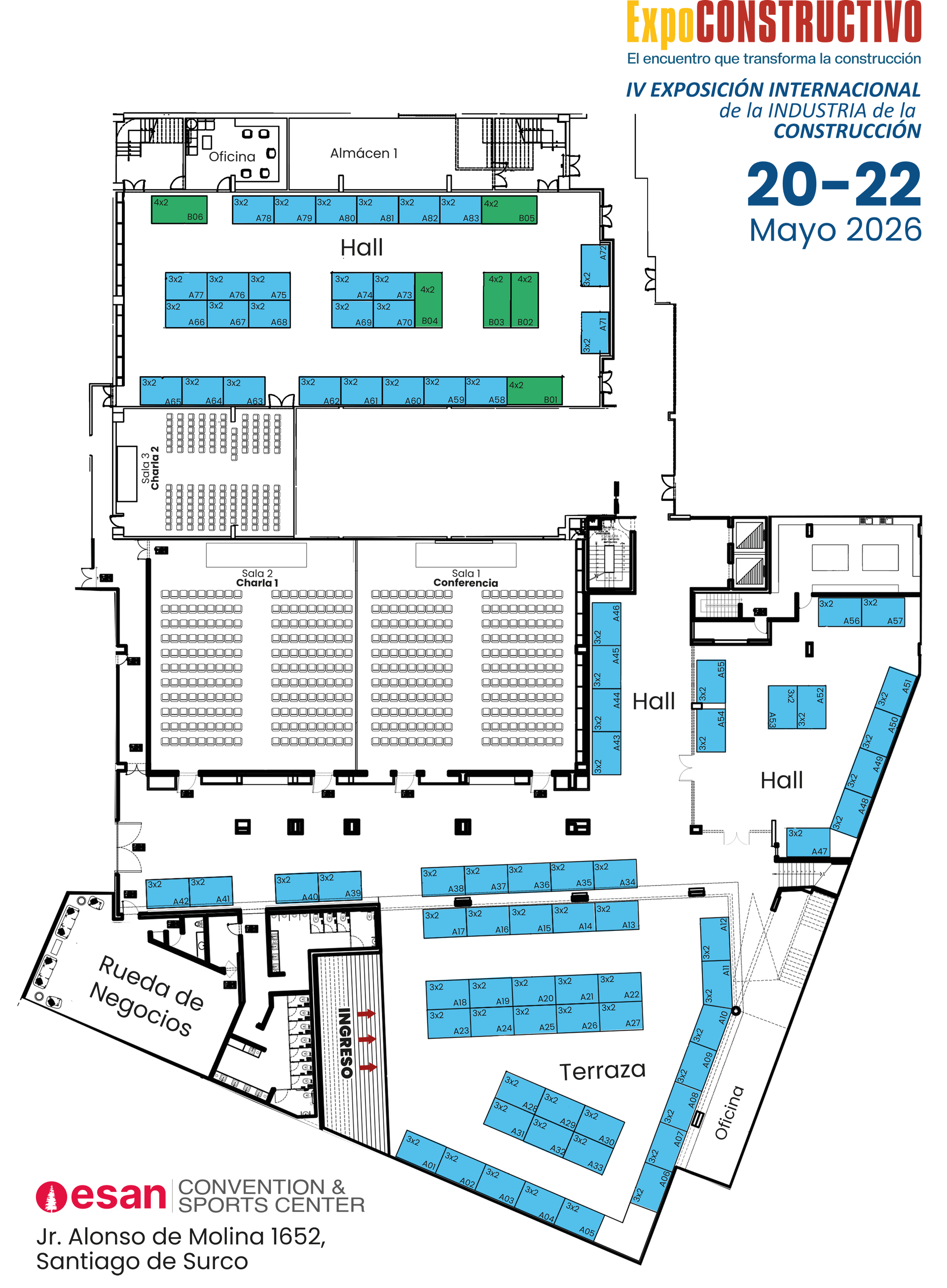 Plano Ferial EXPOCONSTRUCTIVO 2026